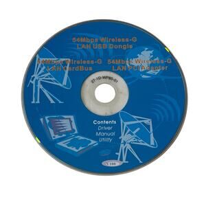 54 Mbps Wireless G LAN USB Adapter Driver Utility Software CD CardBus Network